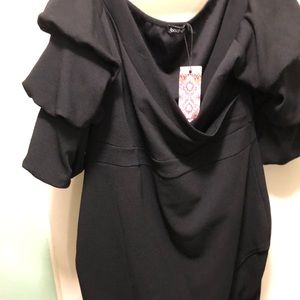 Boohoo LBD. Form fitting and body conscious